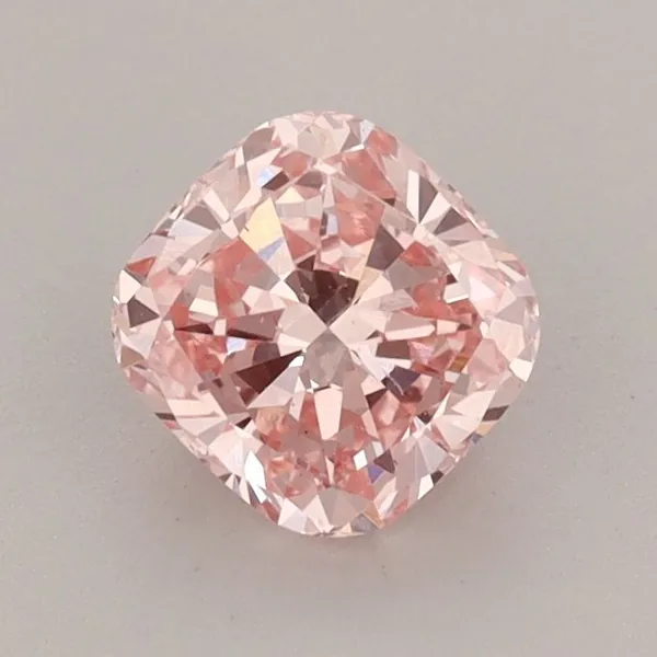 0.86ct CUSHION Fancy Vivid Pink VS2 Coloured Lab diamond