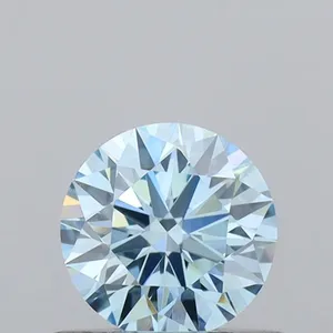 0.52ct ROUND Fancy Vivid Blue VVS2 Coloured Lab diamond