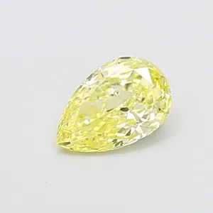 0.61ct PEAR Fancy Yellow VS2 Coloured Lab diamond