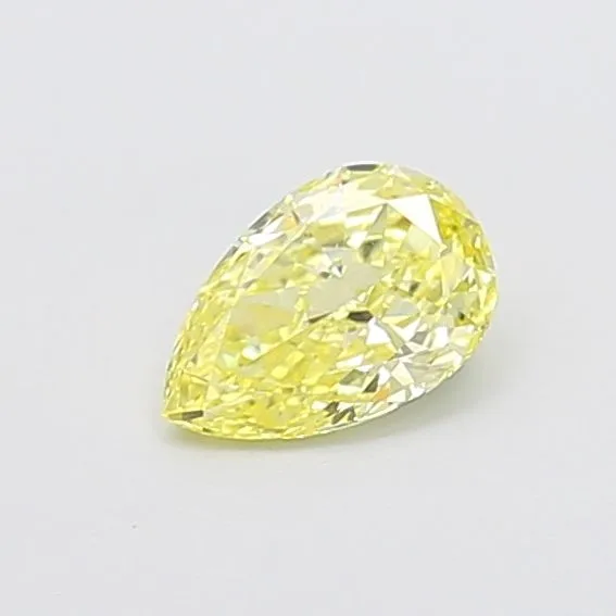 0.61ct PEAR Fancy Yellow VS2 Coloured Lab diamond