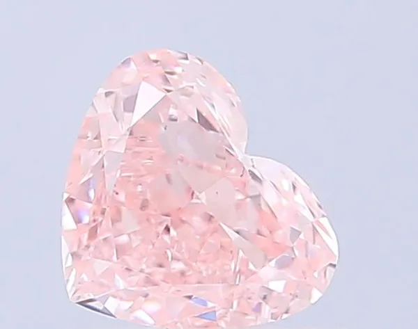 0.96ct HEART Fancy Intense Pink VS1 Coloured Lab diamond