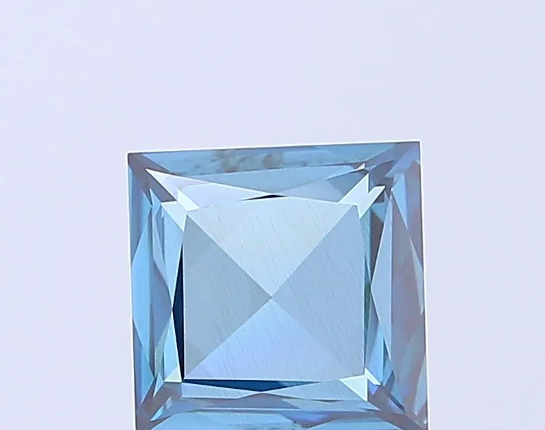 1.90ct PRINCESS Fancy Vivid Blue VS2 Coloured Lab diamond