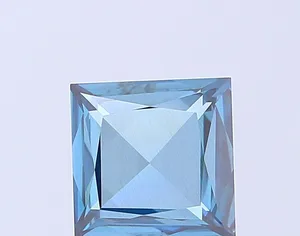 1.9ct PRINCESS Fancy Vivid Blue VS2 Coloured Lab diamond