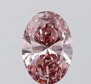 1.04ct OVAL Fancy Vivid Brownish Pink SI1 Coloured Lab diamond