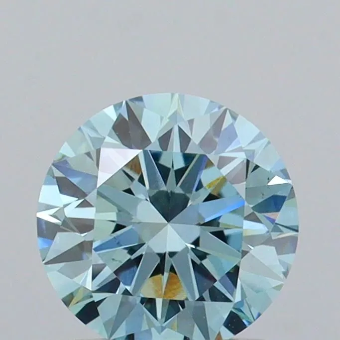 1.00ct ROUND Fancy Vivid Blue VS1 Coloured Lab diamond