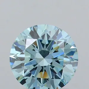 1ct ROUND Fancy Vivid Blue VS1 Coloured Lab diamond