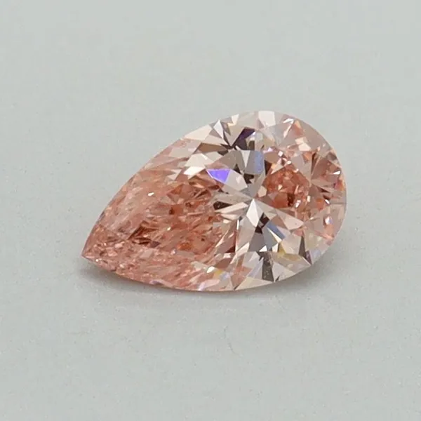 0.31ct PEAR Fancy Vivid Pink VVS2 Coloured Lab diamond