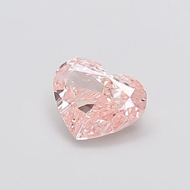 0.91ct HEART Fancy Brownish Pink VS1 Coloured Lab diamond