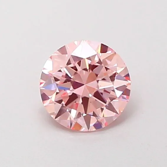 0.67ct ROUND Fancy Intense Pink VS1 Coloured Lab diamond
