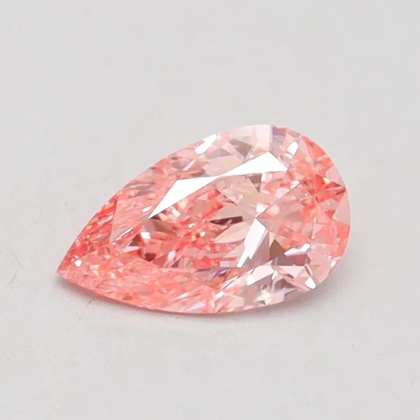 0.51ct PEAR Fancy Vivid Pink SI1 Coloured Lab diamond