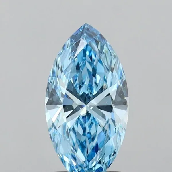 1ct MARQUISE Fancy Vivid Blue VS1 Coloured Lab diamond