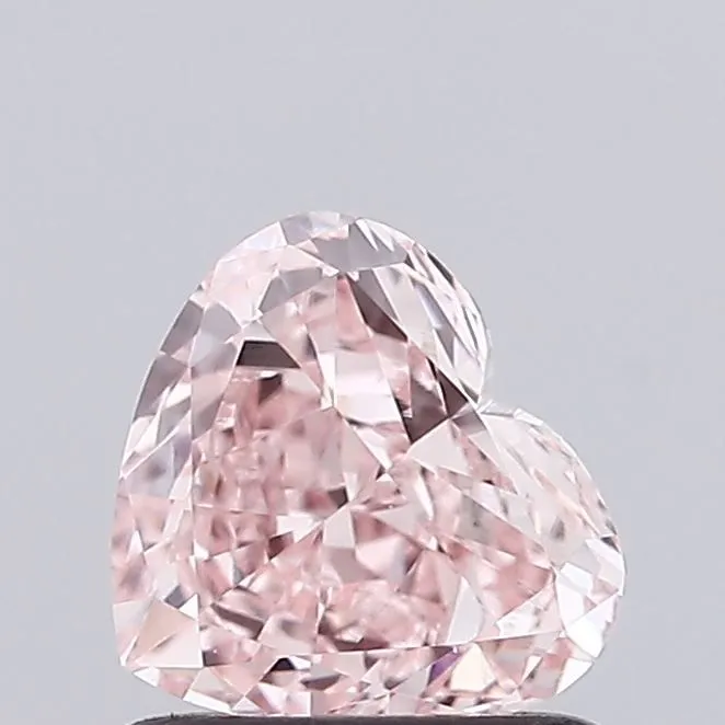 0.96ct HEART Fancy Intense Pink VS1 Coloured Lab diamond