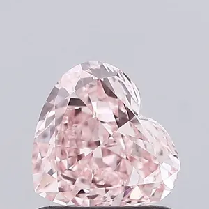 0.96ct HEART Fancy Intense Pink VS1 Coloured Lab diamond
