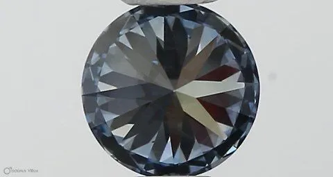 0.34ct ROUND Fancy Intense Blue VS2 Coloured Lab diamond