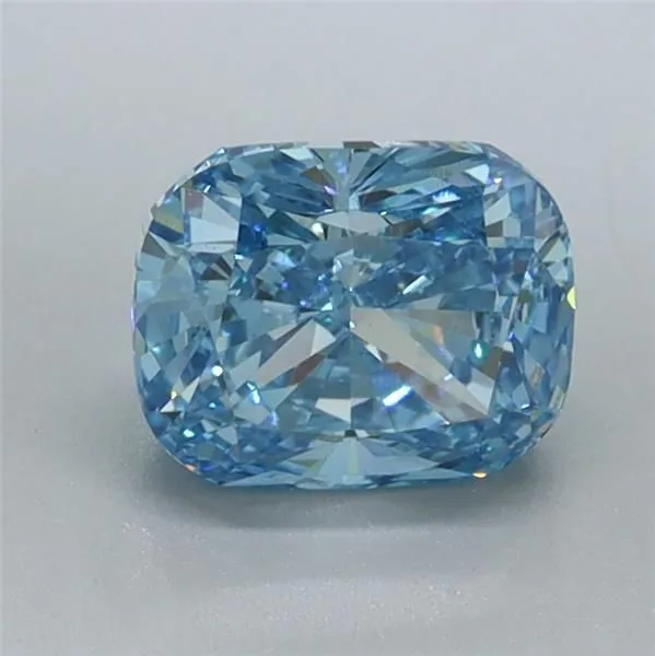 1.01ct CUSHION Fancy Vivid Blue VVS2 Coloured Lab diamond