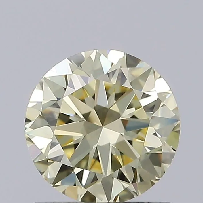 1.07ct ROUND Fancy Light Yellow VS1 Coloured Lab diamond