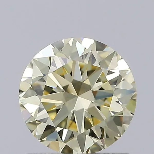 1.07ct ROUND Fancy Light Yellow VS1 Coloured Lab diamond