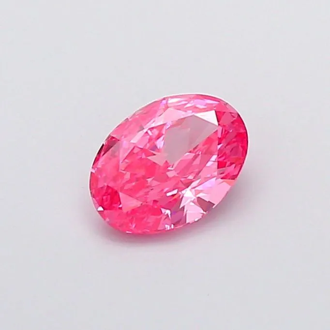 1.09ct OVAL Fancy Vivid Pink VS2 Coloured Lab diamond
