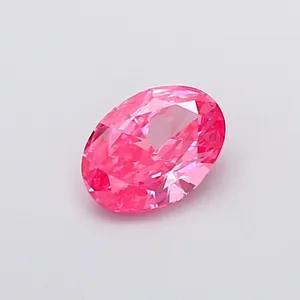 1.09ct OVAL Fancy Vivid Pink VS2 Coloured Lab diamond