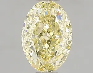 1.07ct OVAL Fancy Intense Yellow VS1 Coloured Lab diamond