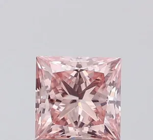 1.04ct PRINCESS Fancy Pink VS1 Coloured Lab diamond