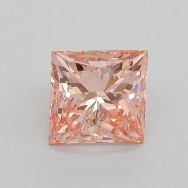 1.02ct PRINCESS Fancy Intense Pink VS2 Coloured Lab diamond