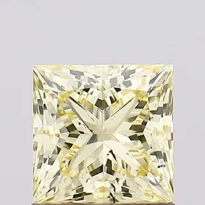1.16ct PRINCESS Fancy Intense Yellow SI1 Coloured Lab diamond