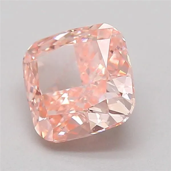 0.73ct CUSHION Fancy Vivid Pink VS1 Coloured Lab diamond