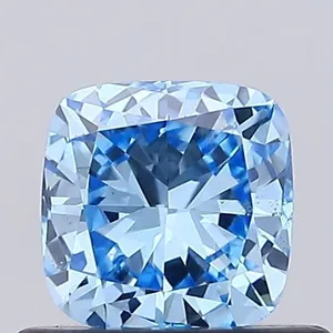 0.49ct CUSHION Fancy Vivid Blue VS2 Coloured Lab diamond