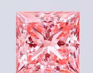 1.5ct PRINCESS Fancy Intense Pink VS1 Coloured Lab diamond