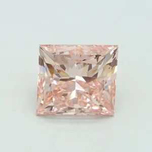 5.01ct PRINCESS Fancy Vivid Pink VS1 Coloured Lab diamond