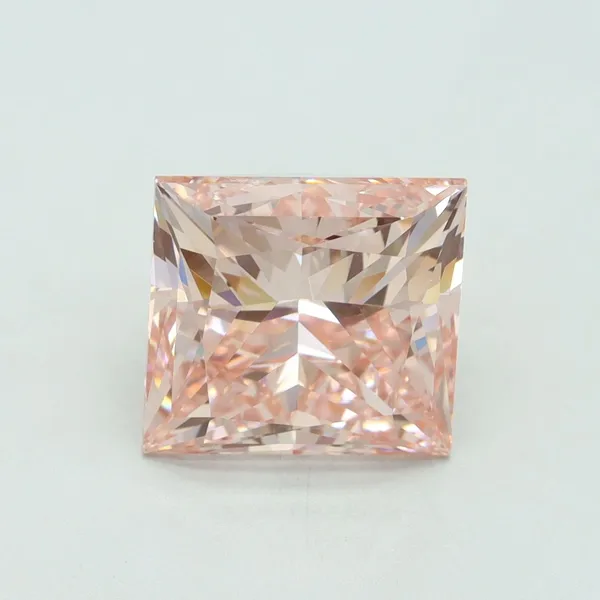 5.01ct PRINCESS Fancy Vivid Pink VS1 Coloured Lab diamond