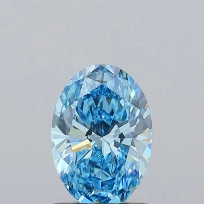 1.03ct OVAL Fancy Vivid Blue VS1 Coloured Lab diamond