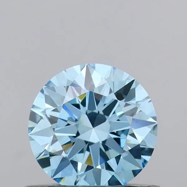 0.5ct ROUND Fancy Vivid Blue VVS2 Coloured Lab diamond