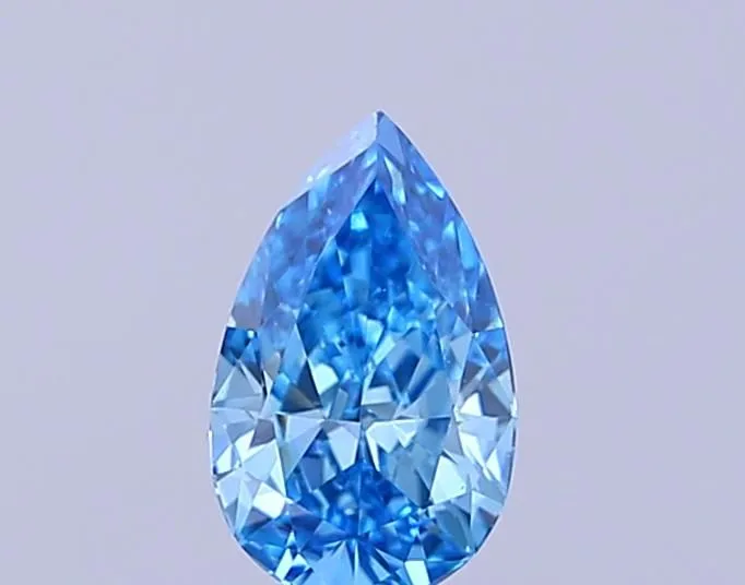 0.35ct PEAR Fancy Vivid Blue VVS2 Coloured Lab diamond