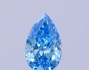 0.35ct PEAR Fancy Vivid Blue VVS2 Coloured Lab diamond