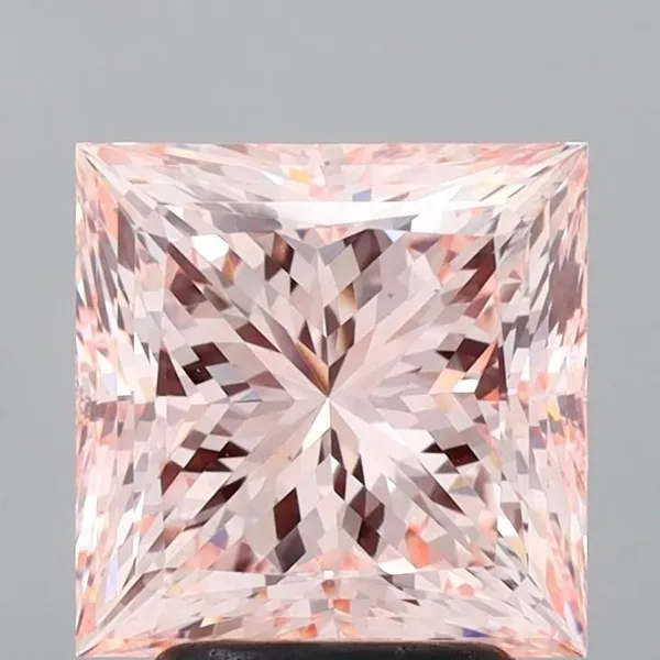 3.52ct PRINCESS Fancy Intense Pink VS1 Coloured Lab diamond