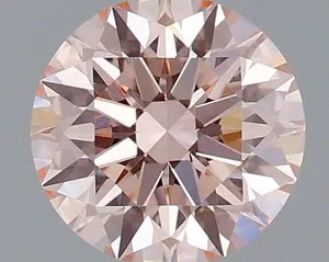 0.61ct ROUND Fancy Intense Pink VVS2 Coloured Lab diamond