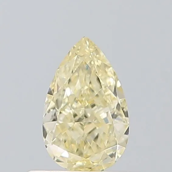 0.48ct PEAR Fancy Light Yellow VVS2 Coloured Lab diamond