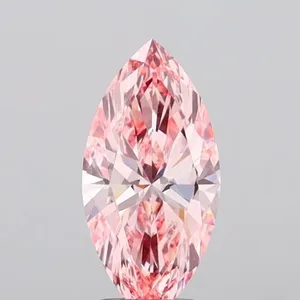 1.99ct MARQUISE Fancy Vivid Pink VS1 Coloured Lab diamond