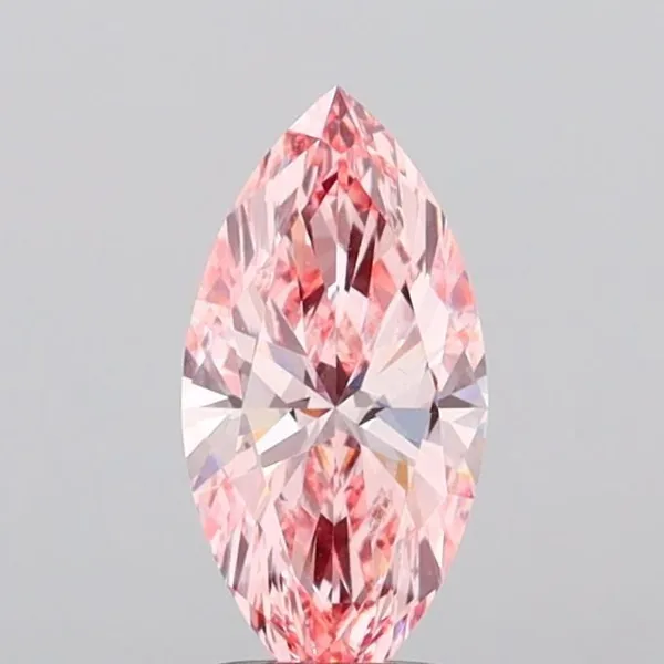 1.99ct MARQUISE Fancy Vivid Pink VS1 Coloured Lab diamond