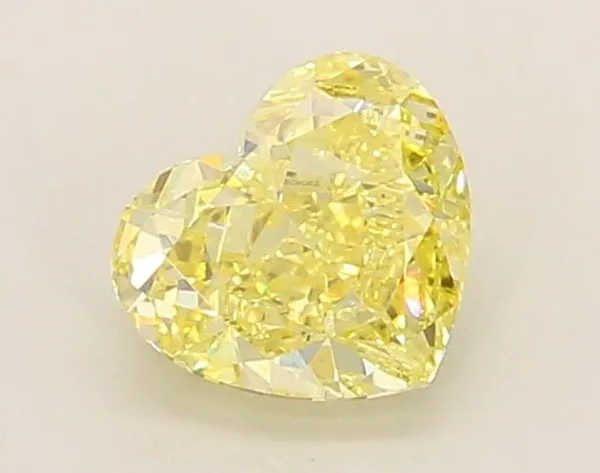1ct HEART Fancy Intense Yellow VS1 Coloured Lab diamond