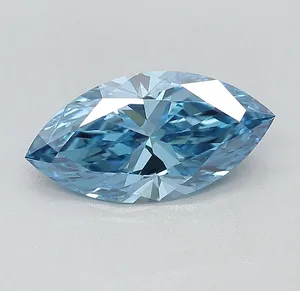 2ct MARQUISE Fancy Vivid Blue VS1 Coloured Lab diamond
