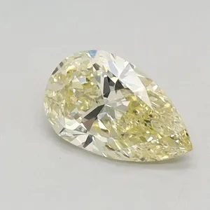 0.46ct PEAR Fancy Intense Yellow VVS2 Coloured Lab diamond