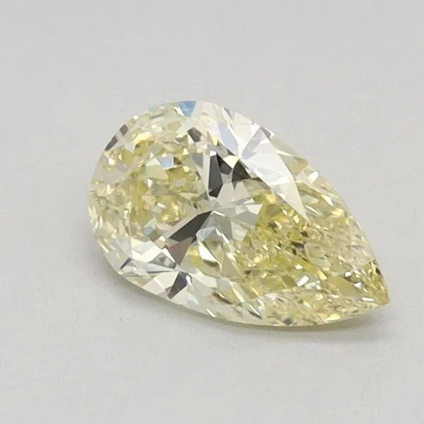 0.46ct PEAR Fancy Intense Yellow VVS2 Coloured Lab diamond