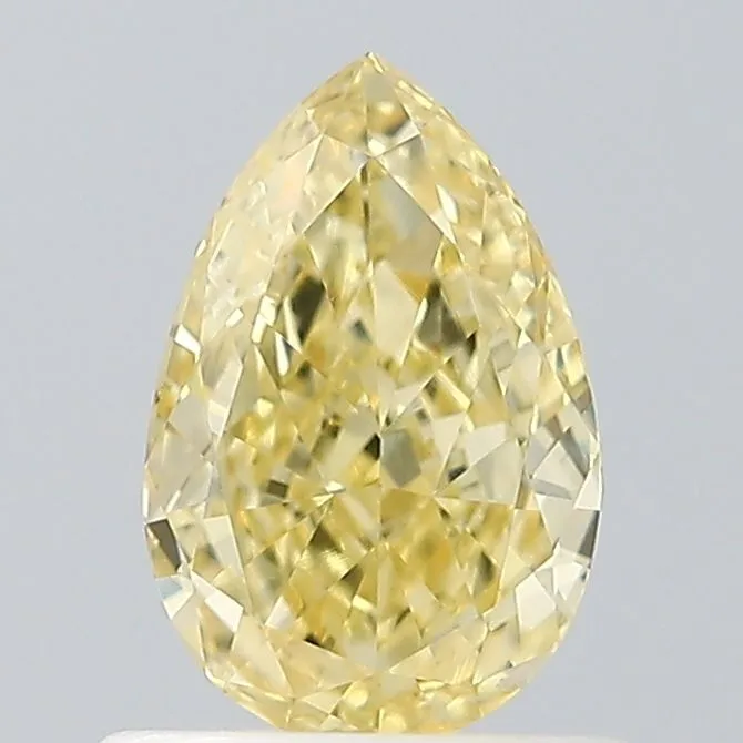 0.66ct OVAL Fancy Yellow VVS2 Coloured Lab diamond