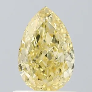 0.66ct OVAL Fancy Yellow VVS2 Coloured Lab diamond