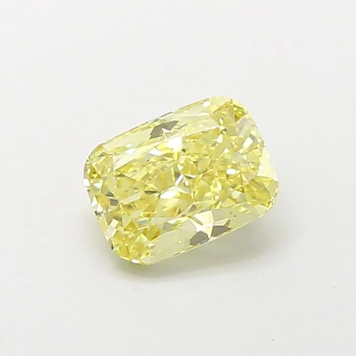 1.01ct CUSHION Fancy Yellow VS2 Coloured Lab diamond