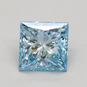 1.54ct PRINCESS Fancy Intense Blue VS1 Coloured Lab diamond