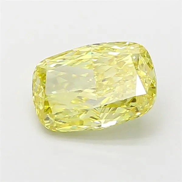 1.34ct CUSHION Fancy Vivid Yellow VVS2 Coloured Lab diamond